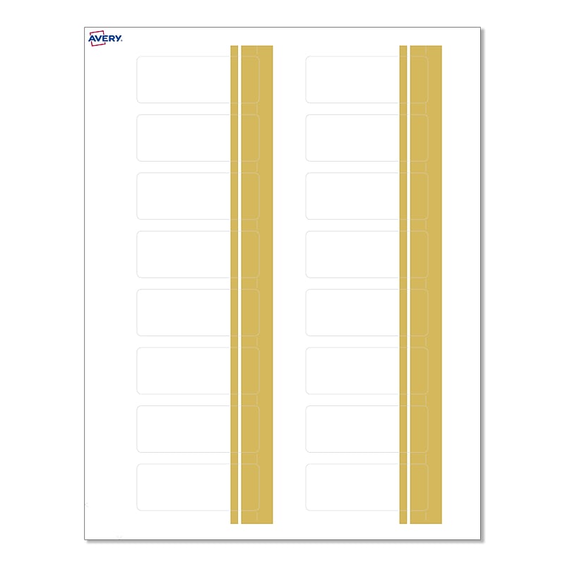 Avery Laser/Inkjet Rectangle Multipurpose Labels, 1" x 2-5/8", White, 160/Pack (S00D1Z) image 1
