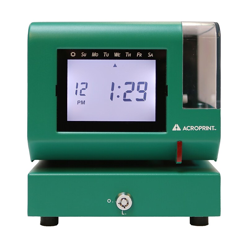 Acroprint Punch Card Time Clock System, Green (M150MC4) image 1