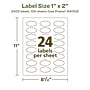 Avery EcoFriendly Laser/Inkjet Oval Multipurpose Labels, 1" x 2", White, 2400/Box (94053)~#|#~E56CC080-87D0-4581-A32F105D447A9615_sc7