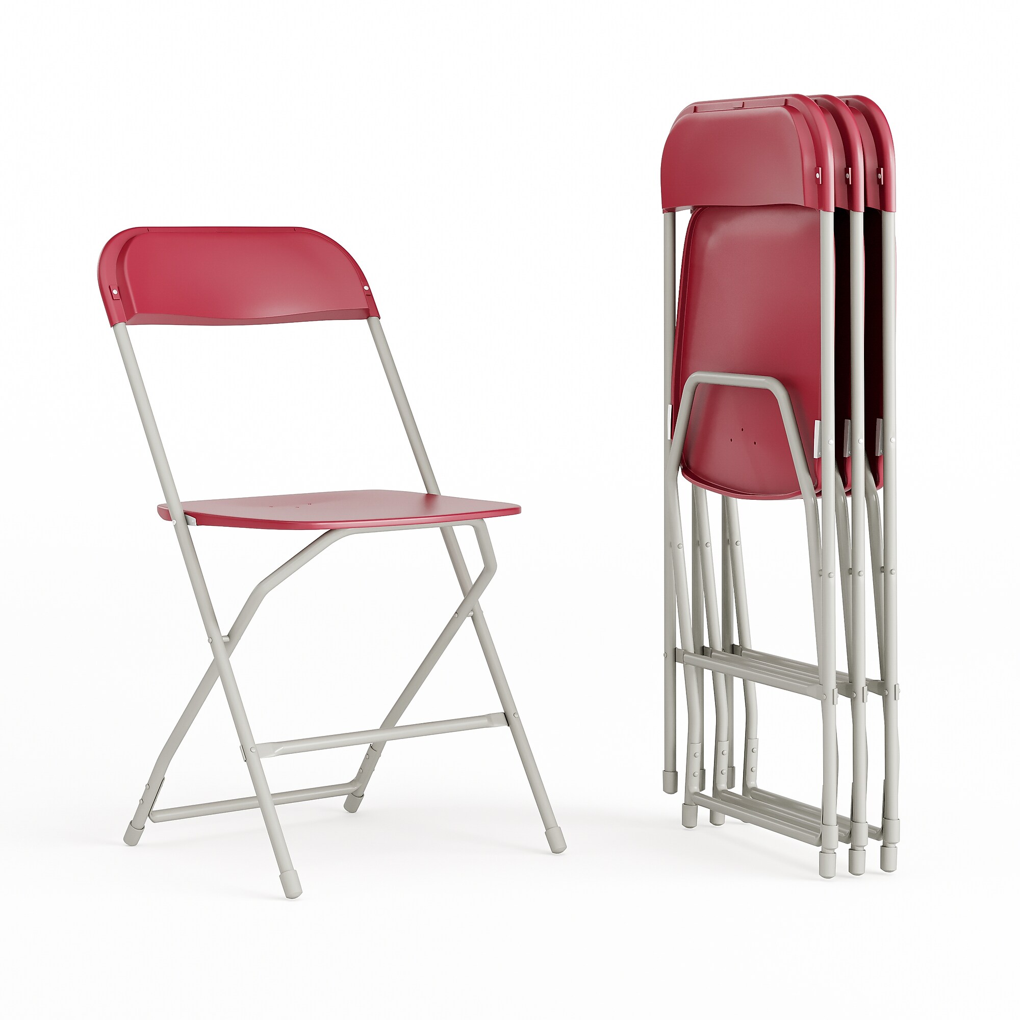 Flash Furniture HERCULES Plastic Folding Chair, Red, 4/Pack (4LEL3RED) Sansujyuku sansujyuku.com