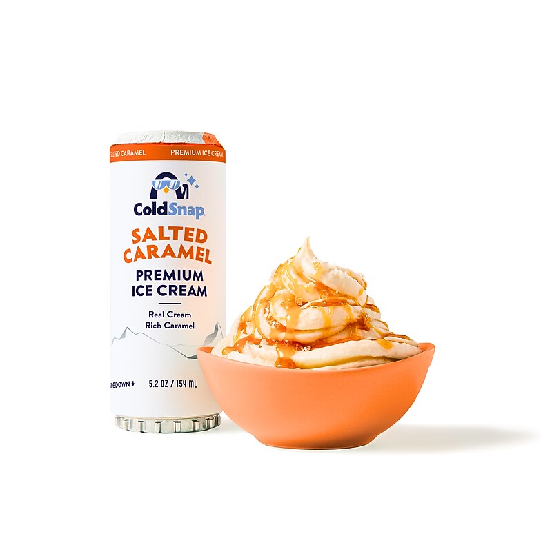 ColdSnap Premium Salted Caramel Ice Cream Mix, Single Serve Pods, 12 Pods/Pack, COLDSNAP MACHINE REQUIRED (600040) image 1