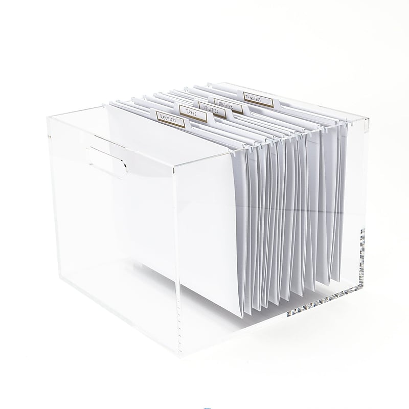 Russell+Hazel Acrylic File Box Bundle, Letter Size, Clear (57948) image 1