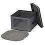 Household Essentials Large Stackable Folding Fabric Dinner Plate Storage Box, 8.5" x 12"x 12", 21.2 Qt., Gray (52536-1)~#|#~E5718C4E-C10A-4FDA-AC503330F47BA02A_sc7
