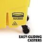 Rubbermaid WaveBrake 2.0 Janitorial Side-Press Bucket and Wringer, 26 Quart, Yellow (FG748000YEL)~#|#~E572EF1B-1922-4740-B46811C9FB6299E4_sc7