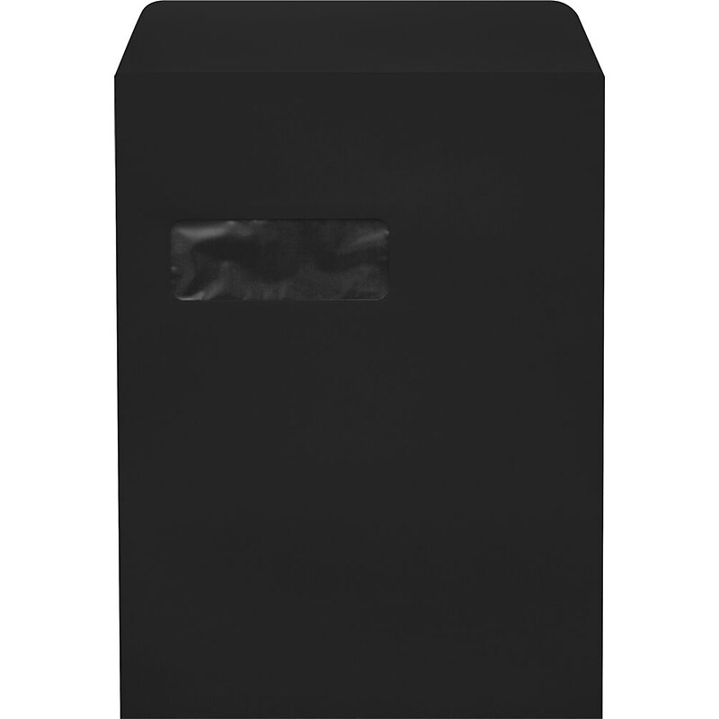 LUX Open End Window Envelopes 9" x 12", Midnight Black, 50/Pack (LUX-1590-B-50) image 1