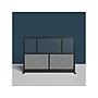 Luxor Expanse Series 5-Panel Freestanding Room Divider System Starter Wall, 48"H x 70"W, Black/Gray, PET/Acrylic~#|#~E5798960-A8C9-405A-AAFA069E88B0E67C_sc7
