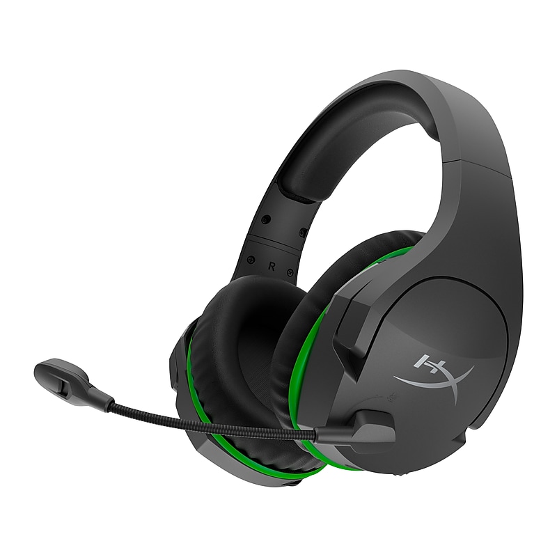 HyperX Cloudx Stinger Core Wireless Noise Canceling Stereo Gaming Over-the-Ear Headset, Black/Green (4P5J0AA) image 1