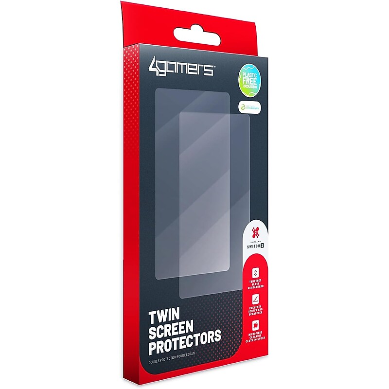 4Gamers Twin Screen Protectors Switch 2, 2/Pack (S2-SP2-4G) image 1