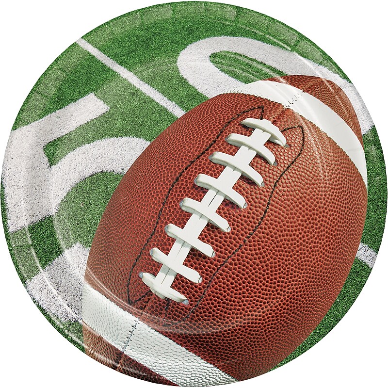 Creative Converting Football Party Paper Dessert Plates, 96/Pack (331932) image 1