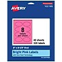 Avery Laser/Inkjet Oval Multipurpose Labels, 2" x 3-1/3", Bright Pink, 320/Pack (94056)~#|#~E585AF34-DE45-490C-931A35572FDFB320_sc7