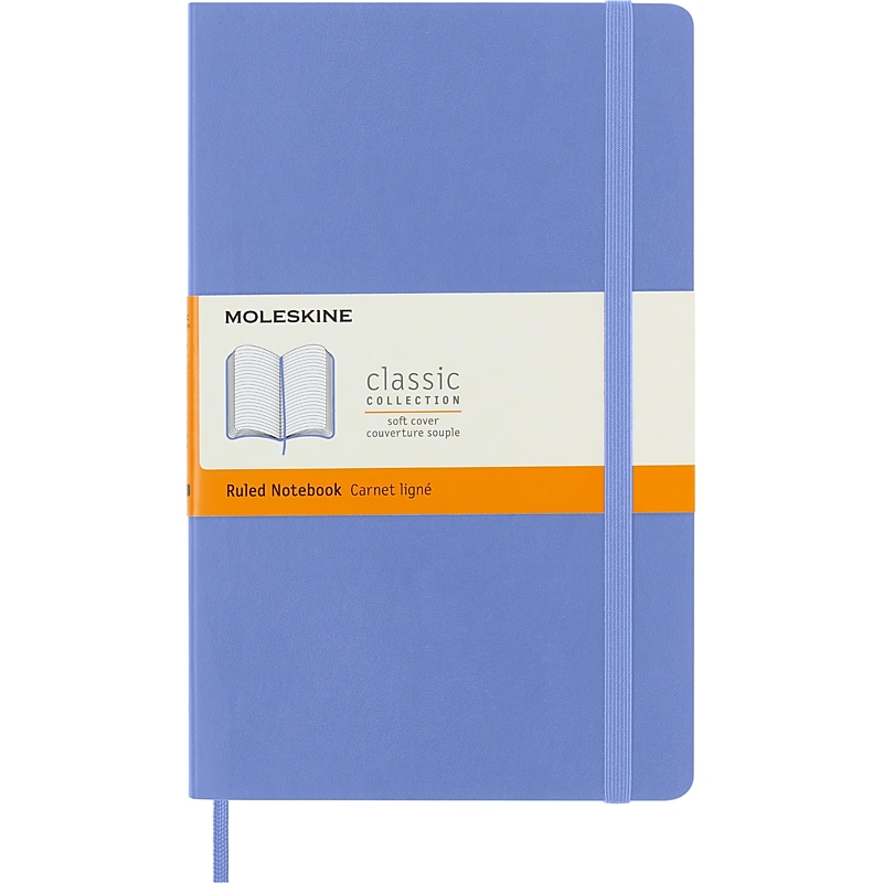 Moleskine Classic Professional Notebooks, 5" x 8.25", Narrow Ruled, 192 Sheets, Hydrangea Blue (850932) image 1