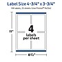 Avery TrueBlock Laser/Inkjet Rectangle Multipurpose Labels, 4.75" x 3.75", White, 100/Pack (94254)~#|#~E58BABE0-0C8E-4DAE-AA4A6343FBB3724E_sc7