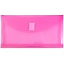 JAM Paper Premium Plastic Filing Envelope with Hook & Loop Closure, 5 1/4" x 10", Fuchsia Pink, 3/Pack (921V1FUX3)~#|#~E58E6459-35FD-4E8C-860EDE87C5C6463B_sc7