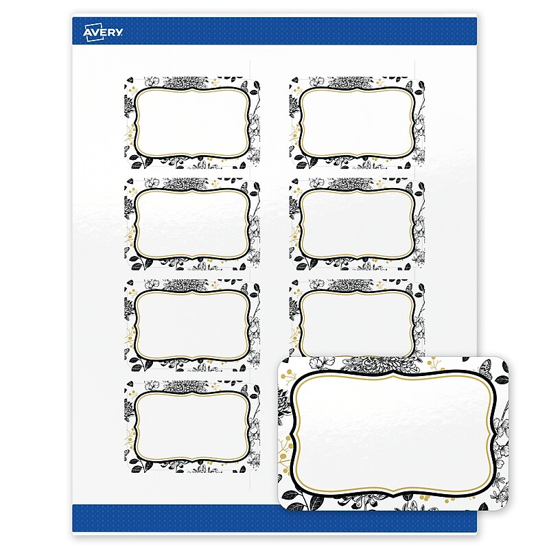 Avery Rectangle Laser/Inkjet Multipurpose Labels, 2" x 3", White, 80/Pack (19479371038) image 1