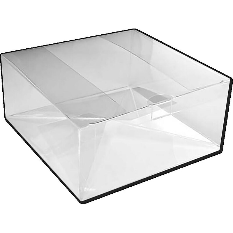 JAM Paper Pop & Lock Top Clear Gift Boxes, 6 5/8" x 6 5/8" x 3", 25/pack (CB-PLB205) image 1