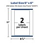Avery Laser/Inkjet Multipurpose Labels, 6" x 5", Glossy Clear, 200/Box (94257)~#|#~E5998816-B489-4435-B15C96DA921A4CAD_sc7