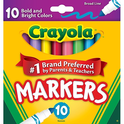5箱目/全10箱 クレガーレ (しま) 400枚セット プラタイルGM色 Crayola Markers, Broad Tip, Assorted, 10/Pack (58-7725) | Staples