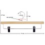 Nahanco 14" Wood Ladies' Flat Skirt/Slack Hanger, Natural Lacquered, 100/Box (6214RCCH)~#|#~E59D9724-7F4E-4A88-A1F108006321FBDE_sc7