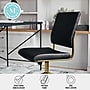 Martha Stewart Ivy Armless Faux Leather Swivel Office Chair, Black/Polished Brass (CH2209211BKGLD)~#|#~E5A65E93-1297-40AF-AC230A8C402C2D8E_sc7