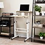 Mind Reader 27.5"- 39" Mobile Adjustable Sit/Stand Desk, White (SDROLLXL-WHT)~#|#~E5AAC7CA-A85E-4601-92EAF109A55F7CC0_sc7