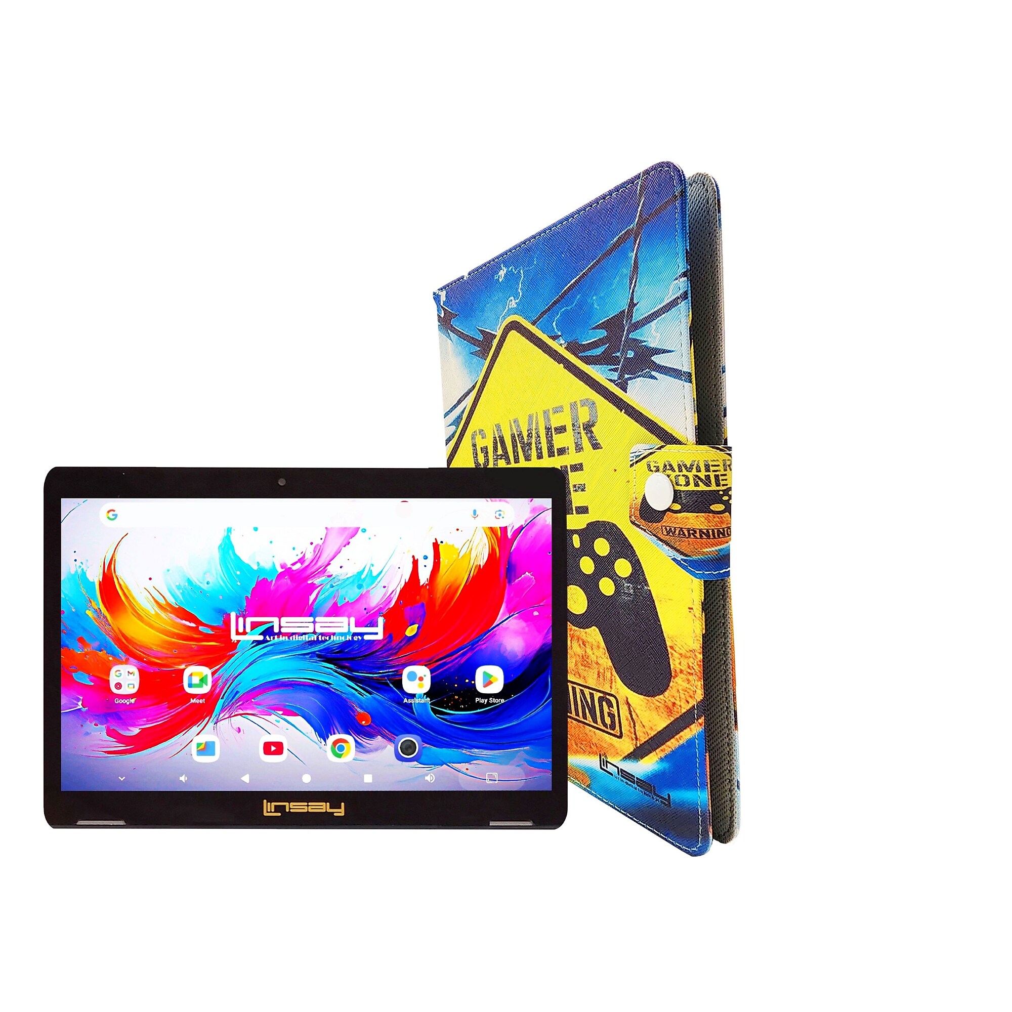 Linsay F10 Series 10.1″ Tablet, Wi-Fi, Octa Core, 256GB eMMC, Android 15, with Gamer Case (F10XIPGCGAPLUS) Sansujyuku sansujyuku.com
