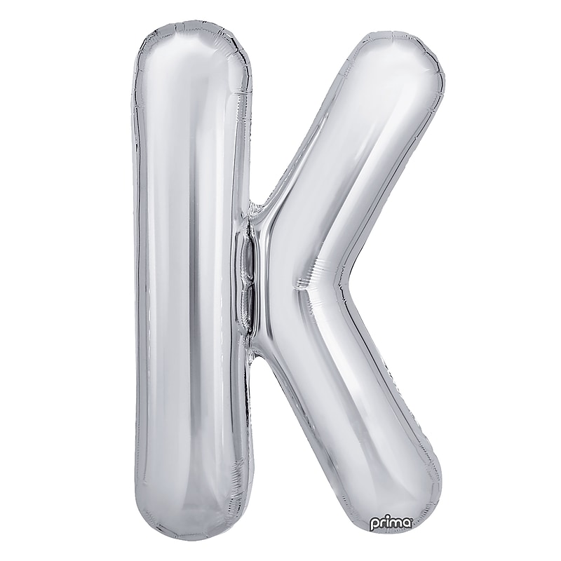 Party City 16" "K" Foil Balloon, Silver, 2/Pack (AM60050275-18) image 1