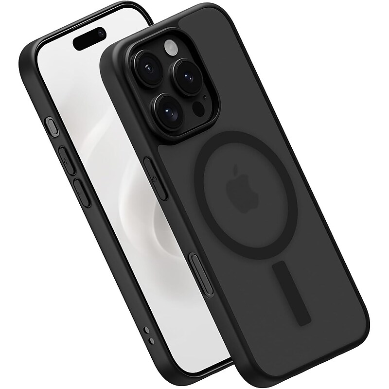 PEEL MagSafe Bumper Phone Case for iPhone 16 Pro, Shock Absorbing, Black (i16_PRO_BMP_BLK) image 1