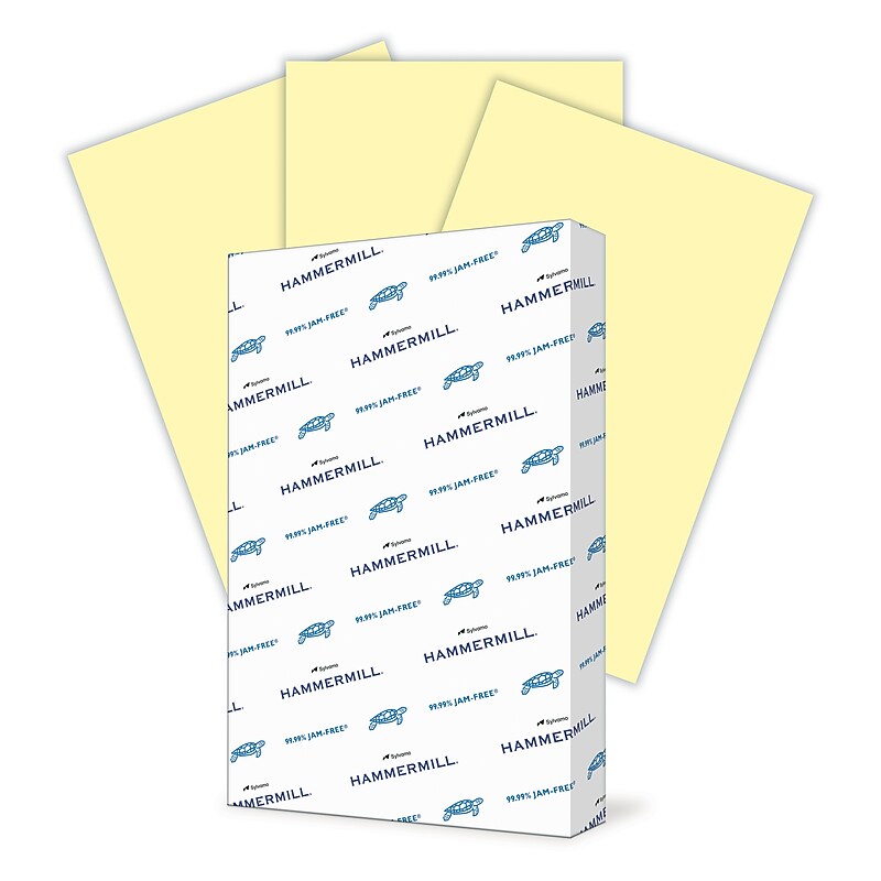 Hammermill Colors Multipurpose Paper, 20 lbs., 11" x 17", Canary, 500 Sheets/Ream (102152) image 1