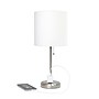 Simple Designs 19.50" LED Table Lamp with Charging Outlet, White (LT2024-WHT)~#|#~E5B9B36F-3565-4843-9DD555922EF7A49D_sc7
