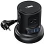 Uncaged Ergonomics Retractable Cube 6' Extension Cord, 4-Outlet, 18 AWG, Black (RC-BLACK)~#|#~E5BB303A-75F0-4F39-9F5E9BC6E32C037D_sc7