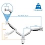 Mount-lt! Adjustable Dual Monitor Arm Mount, Up to 32", Silver (MI-1772)~#|#~E5BB5752-7CA2-476F-86D6974DB44BBBEF_sc7