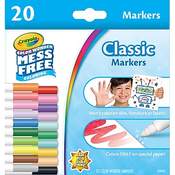 Cra-Z-Art Washable Markers, Broad Point, Assorted Colors, 20/Pack