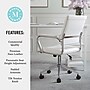Martha Stewart Piper Faux Leather Swivel Executive Chair, White/Polished Nickel (CH2209212WH)~#|#~E5C256FB-8FA0-4AC9-813CB8FB4D554A57_sc7