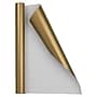 JAM Paper Short Mini Roll Wrapping Paper, 26.3 sq. ft., Gold, 2/Pack(277013528263a)~#|#~E5C3232C-88B6-44DF-9AECA05527ECB780_sc7