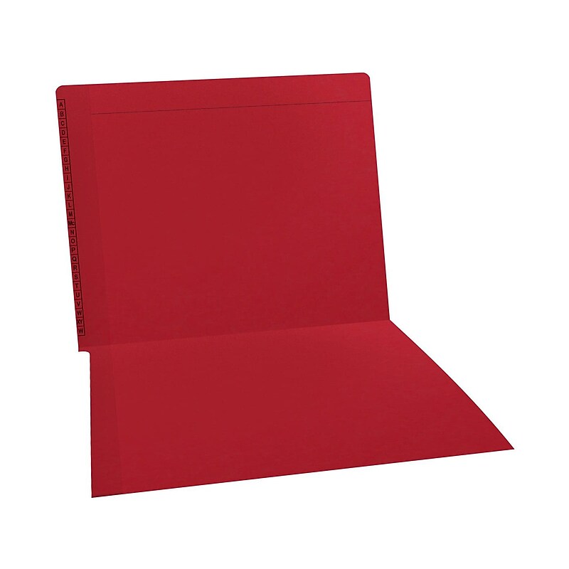 Medical Arts Press Kardex Match Reinforced End Tab File Folder, Straight Cut, Letter-Size, Red, 100/Box (F1170-RED) image 1