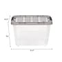 Iris 19 Quart Stack and Pull Plastic Latching Storage Bin, Clear, 5/Pack (500144)~#|#~E5D2B619-0E04-444F-83608E7748226450_sc7