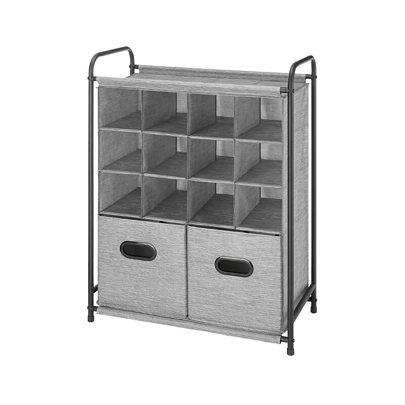 Whitmor Freestanding 12-Compartment Organizer, Gray (5455-10143) image 1
