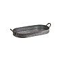 Storied Home 4.5" Oversize Galvanized Metal Tray with Handles Oval Decorative Accent, Silver (DA6583)~#|#~E5D68755-71AF-4D22-A78590580FC25306_sc7