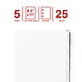 Staples Unpunched Print & Apply Label Dividers, White, 5-Tabs, 25 Sets (ST63051)~#|#~E5D91BBB-BADA-4B24-92DB92335ED4A5DF_sc7