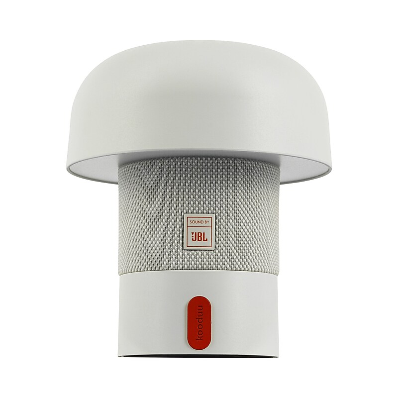 Kooduu Sensa Play Mini 6.25" LED Speaker Lamp with USB Port, White (1206-02) image 1
