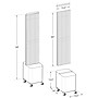 Azar Displays 44”H x 13.5W Floor Display on Studio Wheeled Base, White (700729-WHT-WB)~#|#~E5DD153E-ED41-47EA-9144CC5F0D8D98FB_sc7