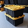 Greenmade 27 Gallon Storage Bin with Snap Lid, Plastic, Black/Yellow (669871)~#|#~E5DF6B4E-5F93-4CFB-A9055215F34DD752_sc7