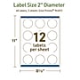 Avery Dissolvable Circle Multipurpose Labels, 2" Dia., Off-white, 60/Pack (94501)~#|#~E5E25825-CA28-48B2-AE5FAF192414BFFD_sc7