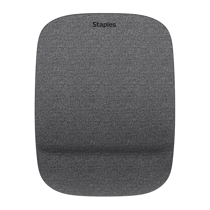 Staples TECH Gel Non-Skid Mouse Pad/Wrist Rest Combo, Gray (79055) image 1