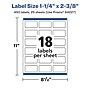 Avery Laser/Inkjet Multipurpose Labels, 2.375" x 1.25", Glossy Clear, 450/Pack (94227)~#|#~E5F06F2C-55D8-4DC2-91AB56596F3C487E_sc7