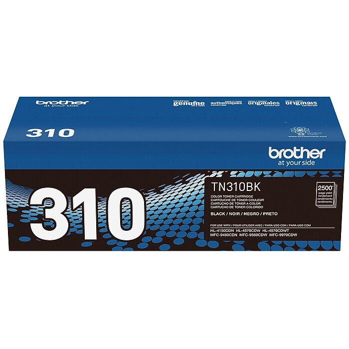 TN-310 Black Toner Cartridge Replacement For Brother Printers - 2500 Page Yield
