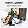 Satechi Pro 3.28 ft. USB C to USB C Thunderbolt Charging Cable, Black (ST-YTB5100K)~#|#~E5FAD72F-32E0-409F-84944F7E91521401_sc7