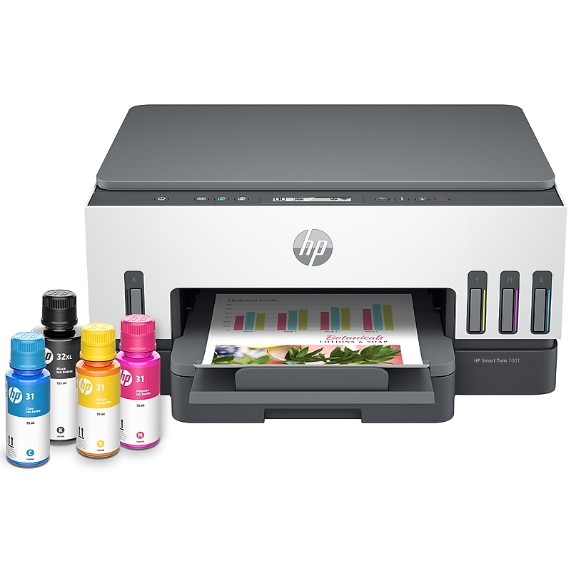 HP Smart Tank 7001 Wireless All-in-One Color Ink Tank Printer Scanner Copier, 2 years ink included (28B49A) image 1