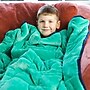Bouncyband Soft Fleece 7 lb. Weighted Small Sensory Blanket for Kids, 56" x 36", Blue/Green (BBALPWB7BU)~#|#~E6080D29-4C3C-4F46-94F2C77AA60249B9_sc7