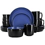 Elama Bacarra Stoneware Dinnerware Set, Black/Blue, 16 Piece~#|#~E60922E6-25D6-4F8F-817A2AF9E723FCCB_sc7